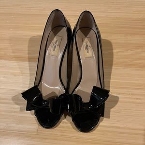Valentino patten leather heels
